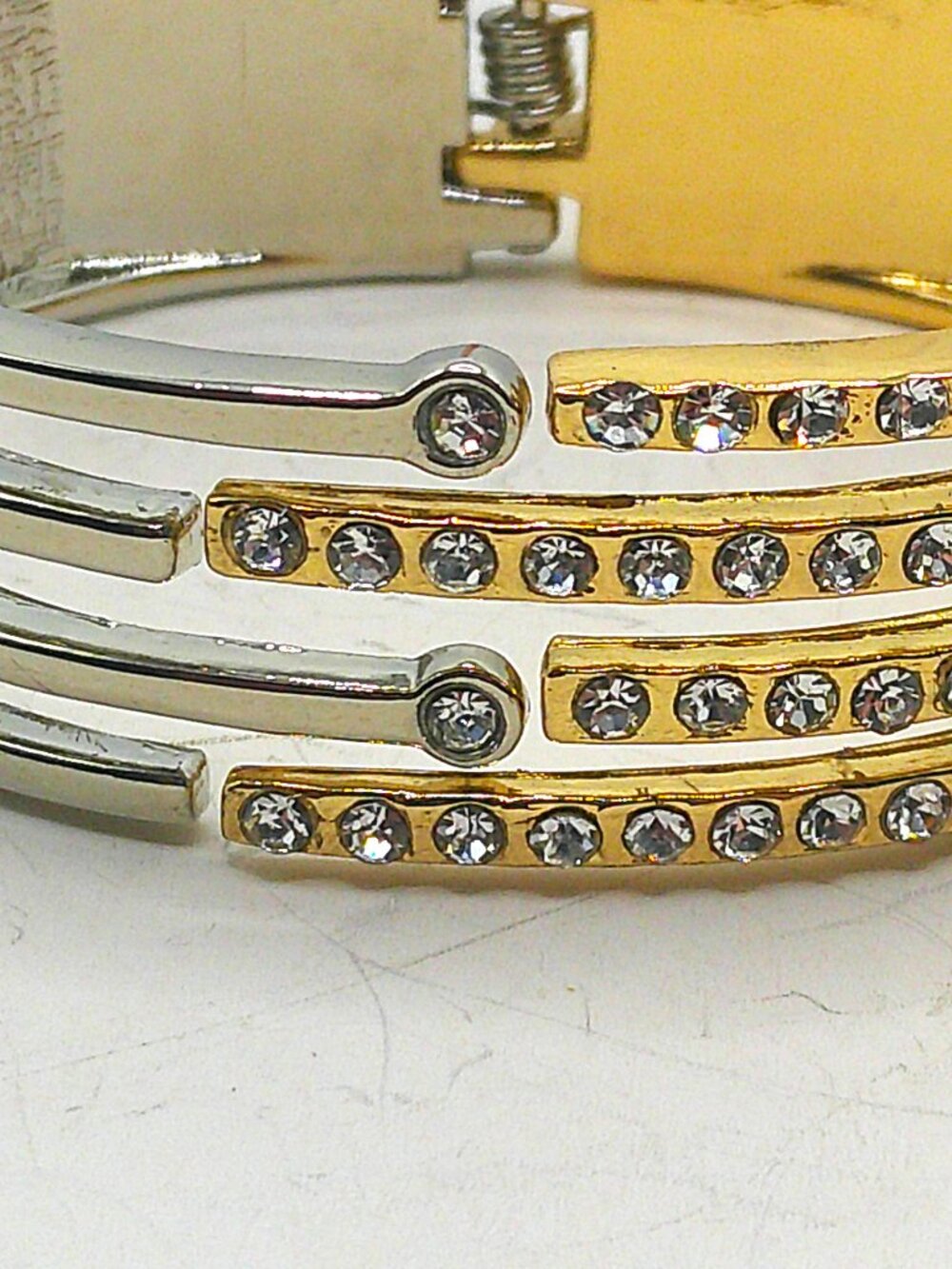 Goldtone and Silvertone Clasp Bracelet